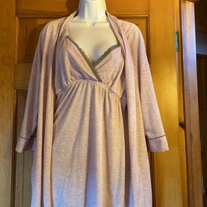 Belabumbum maternity nursing nightgown and robe XL